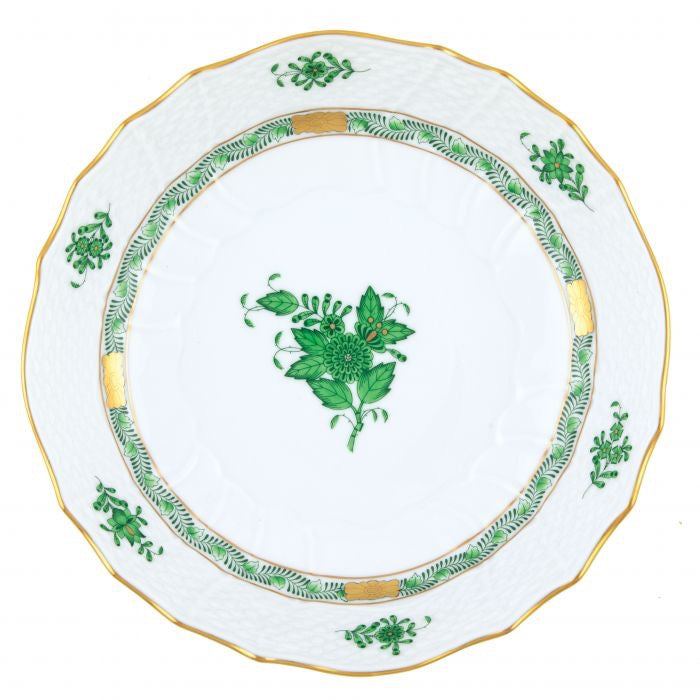 HEREND - Chinese Bouquet Green Dinner Bowl 20 cm