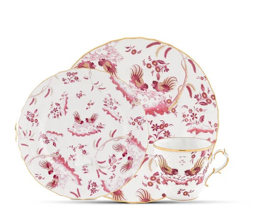 GINORI 1735 ORO DI DOCCIA MAGENTA CHARGER PLATE 31 CM
