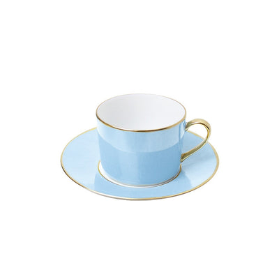 LEGLE Sous Le Soleil Pale Yellow Tea Cup & Saucer