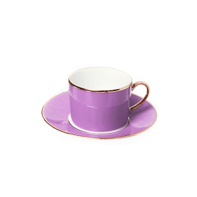 LEGLE Sous Le Soleil Pale Yellow Tea Cup & Saucer