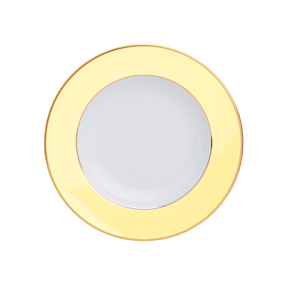 LEGLE Sous Le Soleil Pale Yellow Dinner Plate