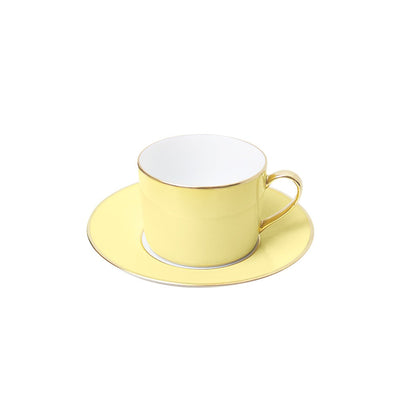 LEGLE Sous Le Soleil Lime Tea Cup & Saucer