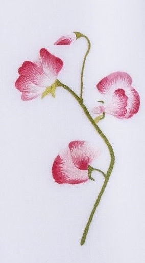 Gayle Warwick Sweet Pea Pink linen napkin