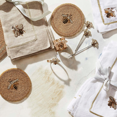Joanna Buchanan - Skinny stripey bee napkin rings, set of four