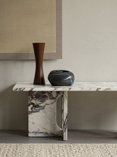 AUDO- ANDROGYNE LOUNGE TABLE, STONE/MARBLE  (Calacatta Viola)