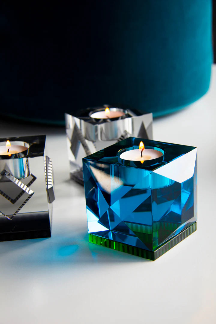 Reflections  - Ophelia Azure/Green Tealight Holder