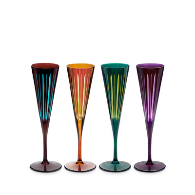 L'Objet - Prism Champagne Flutes - Assorted (Set of 4)
