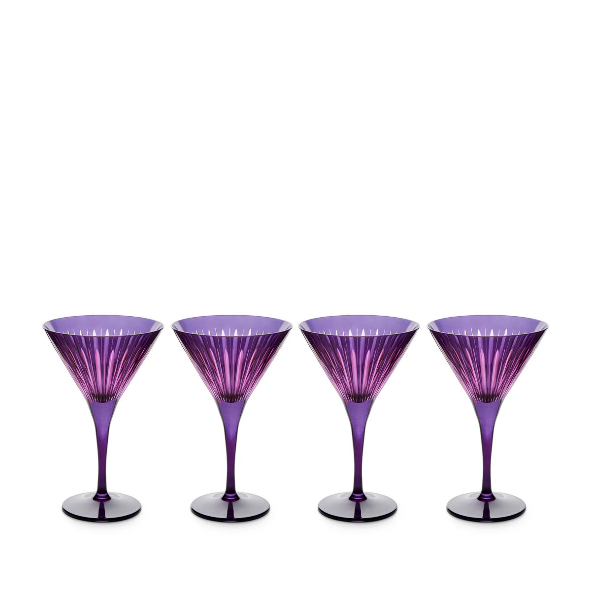L'Objet - Prism Martini Glasses - Purple (Set of 4)