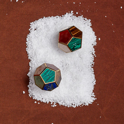 L'Objet - Pentagon Spice Jewels - Multistone + 24k Gold (Set of 2)