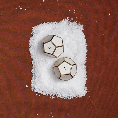 L'Objet - Pentagon Spice Jewels (Set of 2) - White + Gold