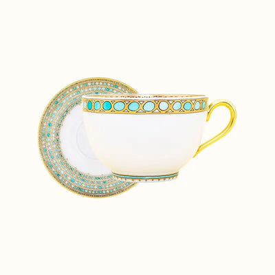 ROBERT HAVILAND & C. PARLON - Syracuse Turquoise-Breakfast cup and saucer