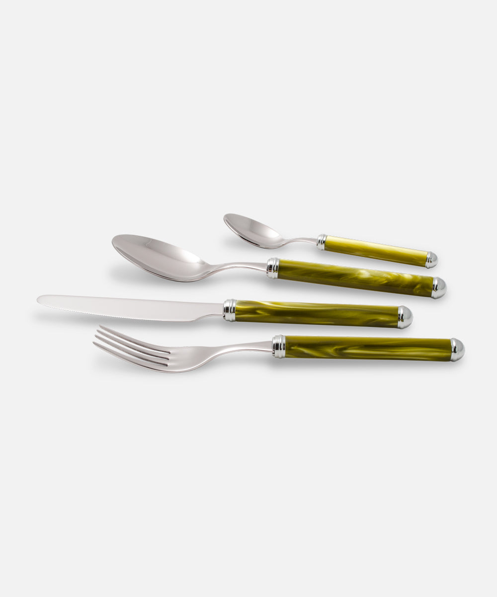 Rodi Olive green 4 pieces table set