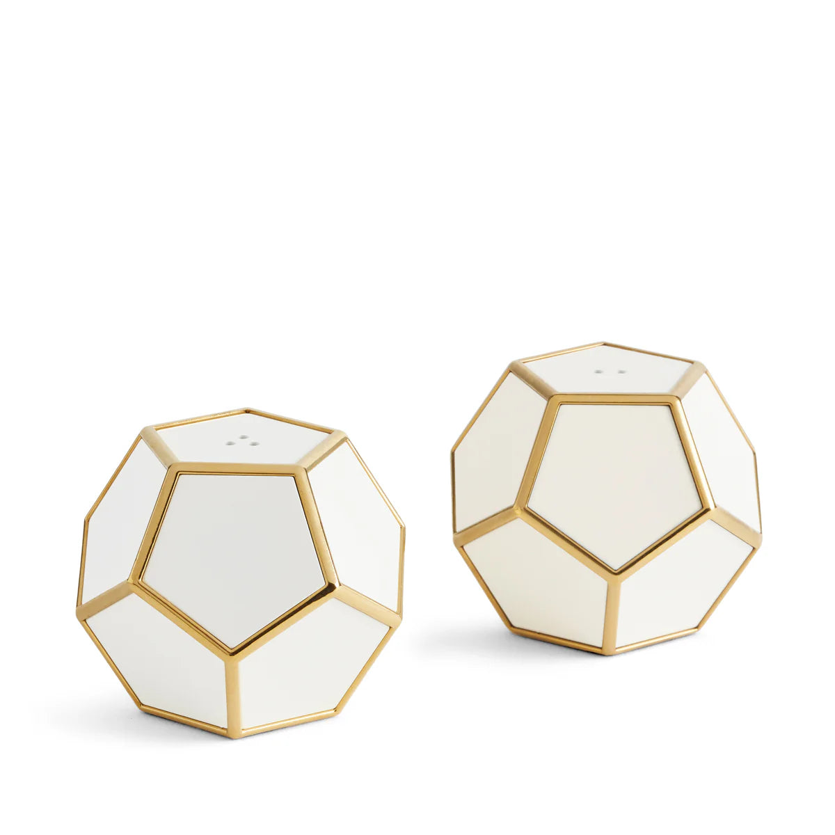 L'Objet - Pentagon Spice Jewels (Set of 2) - White + Gold
