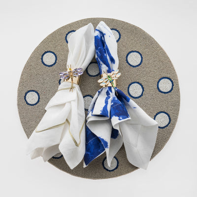 Joanna Buchanan - Dragonfly napkin rings, amethyst, set of two