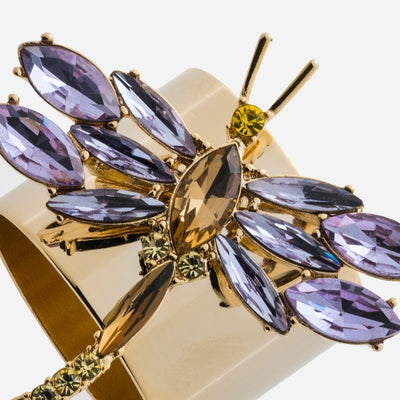 Joanna Buchanan - Dragonfly napkin rings, amethyst, set of two