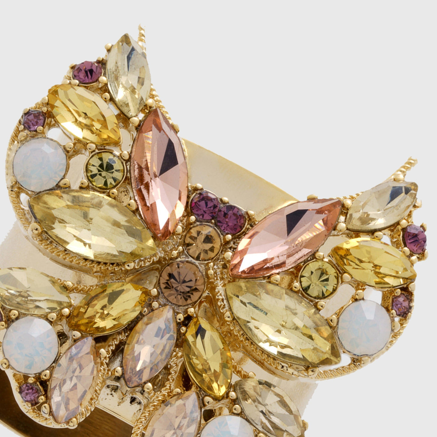 Joanna Buchanan - Jeweled butterfly napkin rings, yellow, set of two
