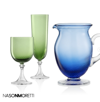 Nason Morettis - Water Glass 3/62 Twisted Green