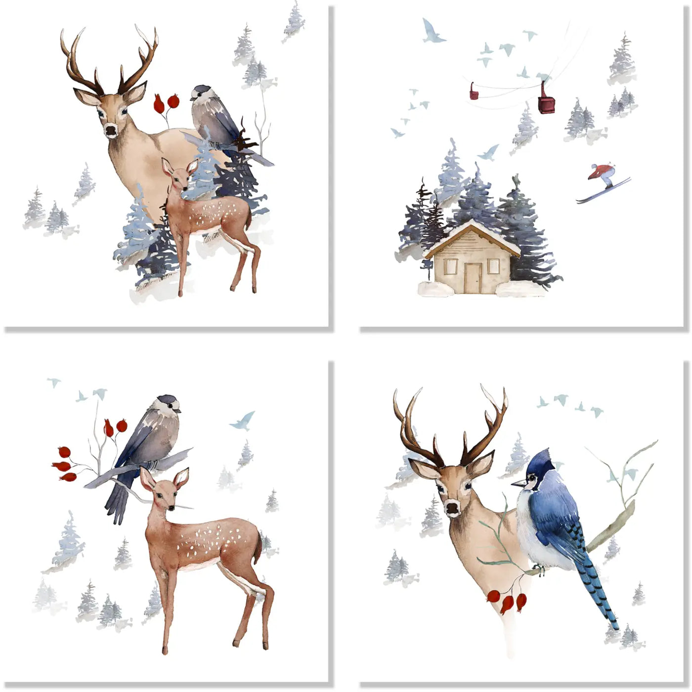 Italian Lines - Set of 4 Napkins "Buck" 100% Made in Italy