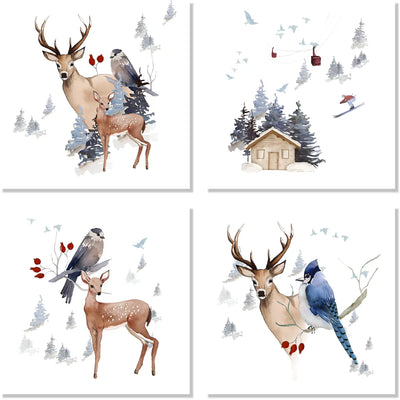 Italian Lines - Set of 4 Napkins "Buck" 100% Made in Italy