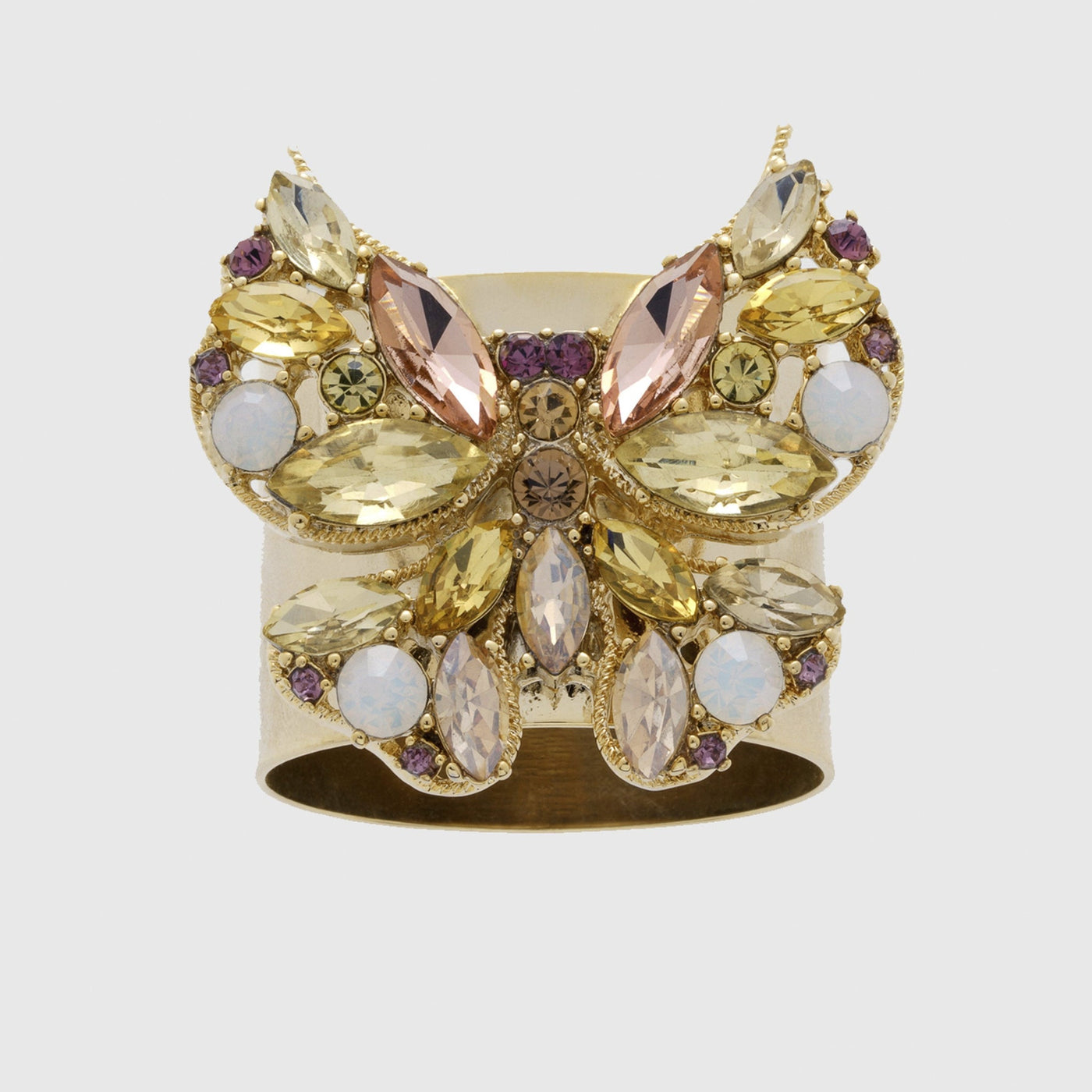 Joanna Buchanan - Jeweled butterfly napkin rings, yellow, set of two