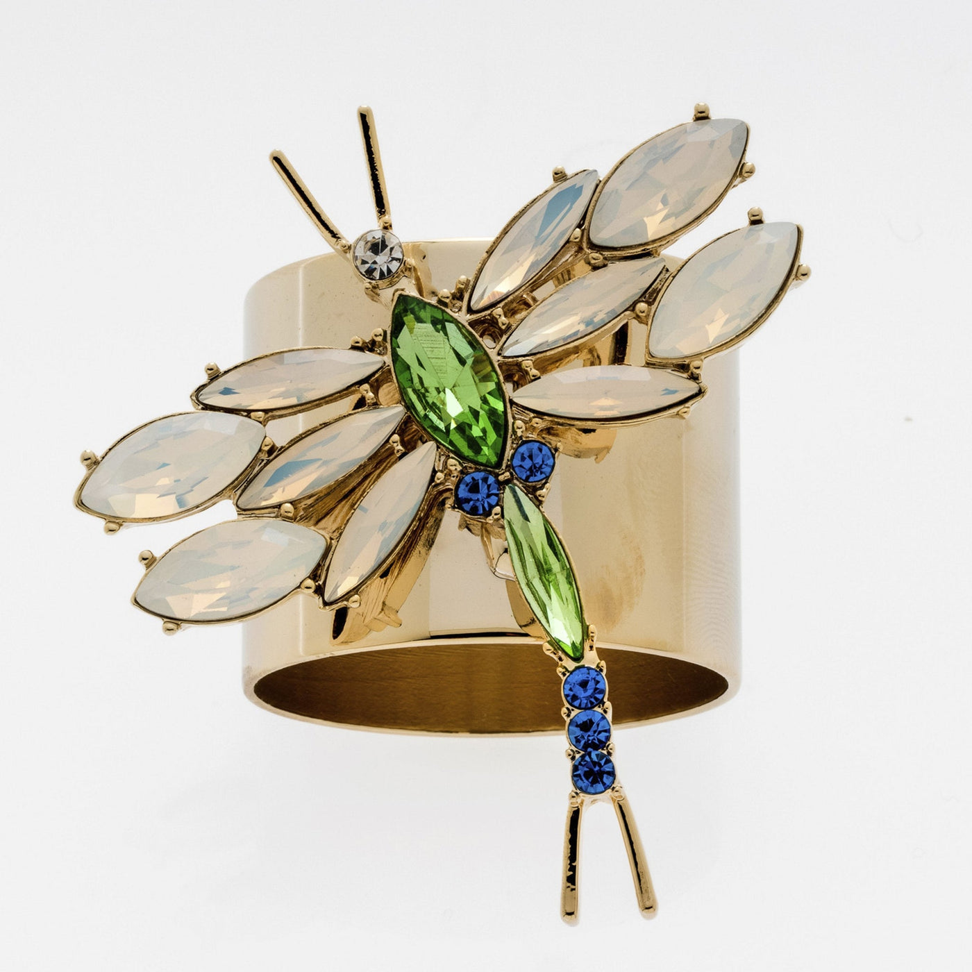 Joanna Buchanan - Dragonfly napkin rings, opal, set of two