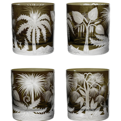 Primeval Palms Double Old Fashioned Grey