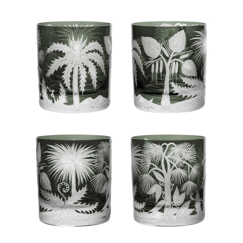 Primeval Palms Double Old Fashioned Grey