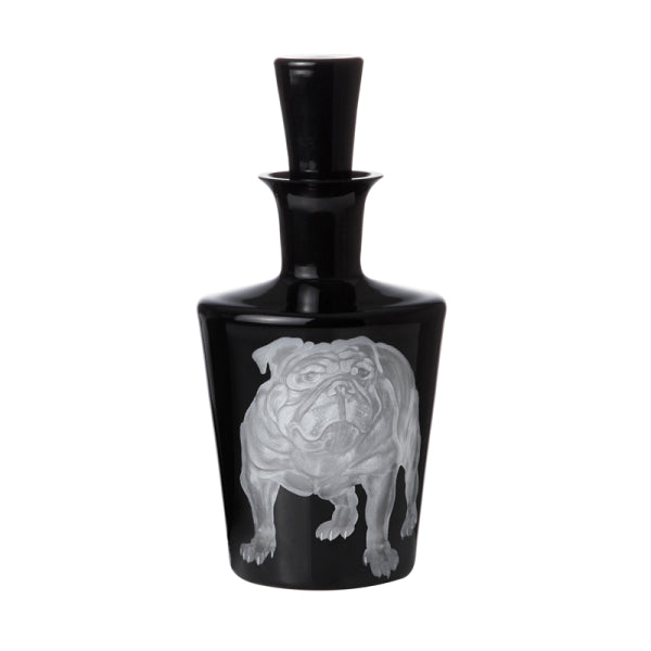Artel Dog Collection Bull Dog Barware Decanter Black