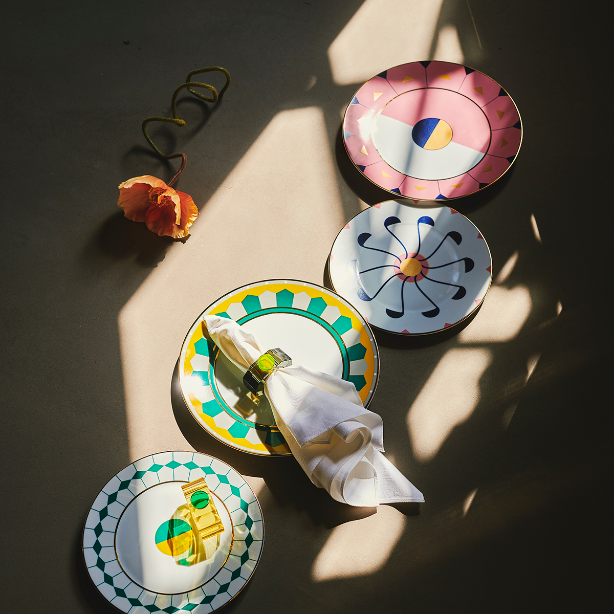 Reflections  - Pair of Alvares Bread Plates