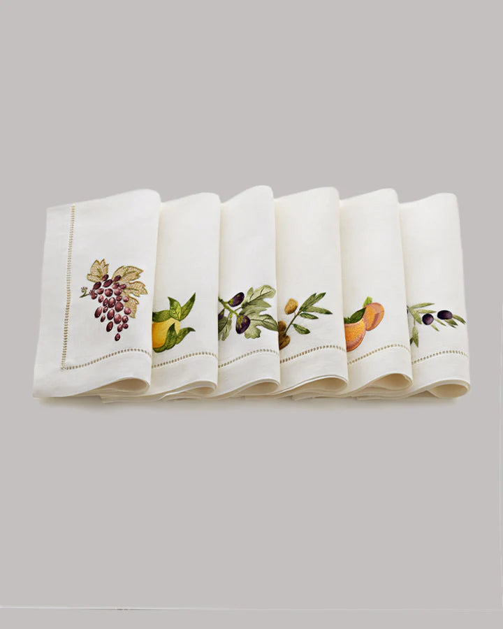 Gayle Warwick Umbria Olive linen napkin