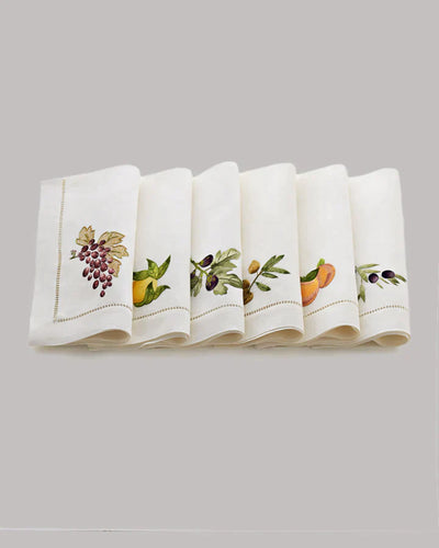 Gayle Warwick Umbria Peaches linen napkin