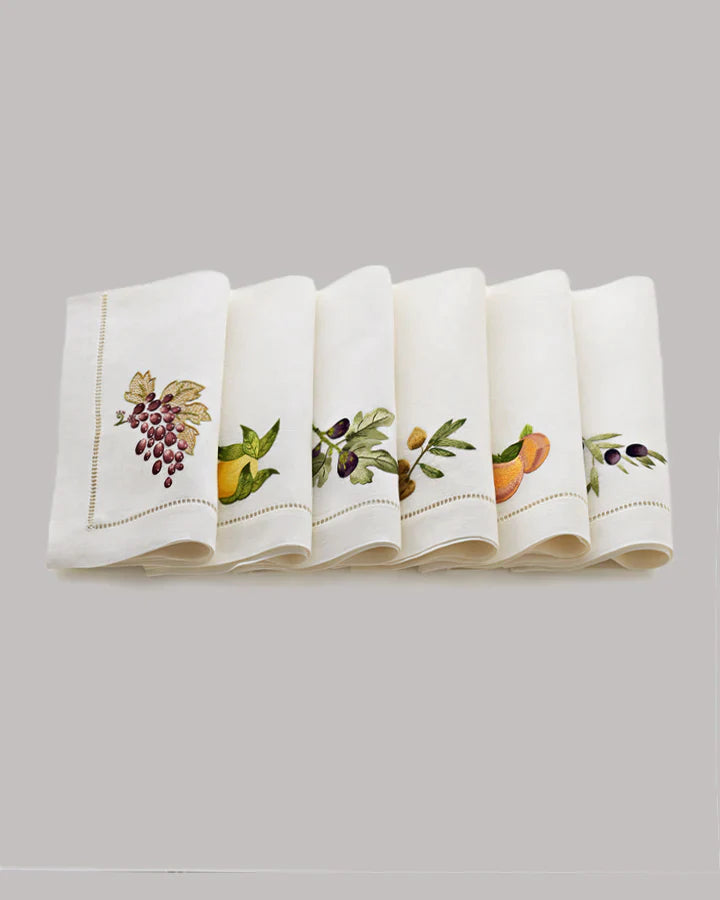 Gayle Warwick Umbria Alomds linen napkin