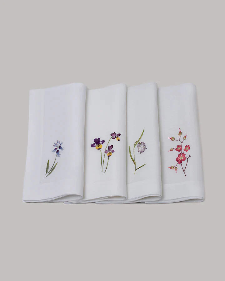 Gayle Warwick Victoria - Fritillary  linen napkin