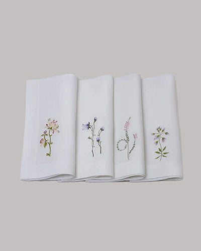 Gayle Warwick Victoria -Viola  linen napkin