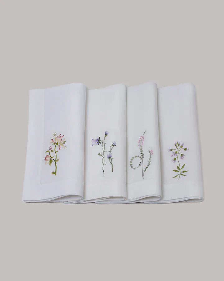 Gayle Warwick Victoria - Cranes Bill  linen napkin