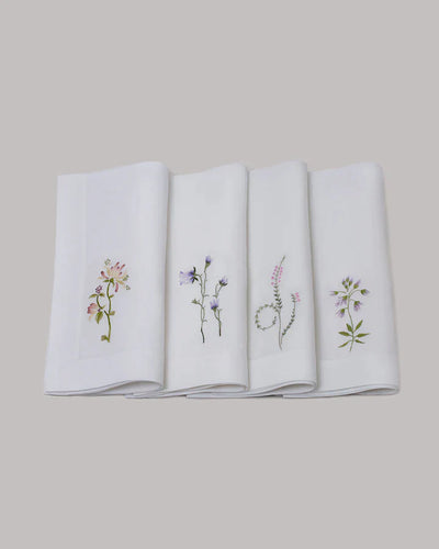 Gayle Warwick Victoria - Cranes Bill  linen napkin