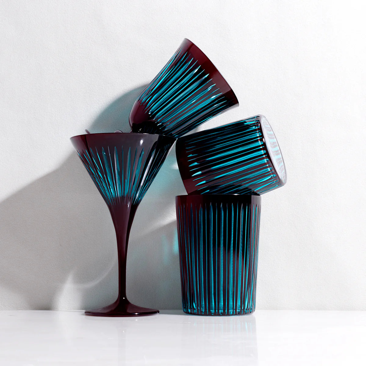 L'Objet - Prism Wine Glasses - Bordeaux (Set of 4)