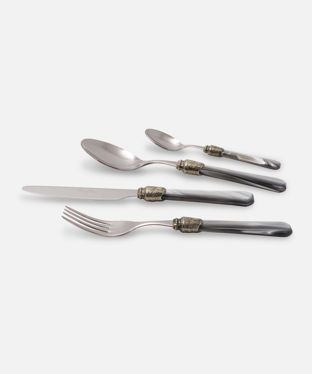 Penelope Clear gray 4 pieces table set