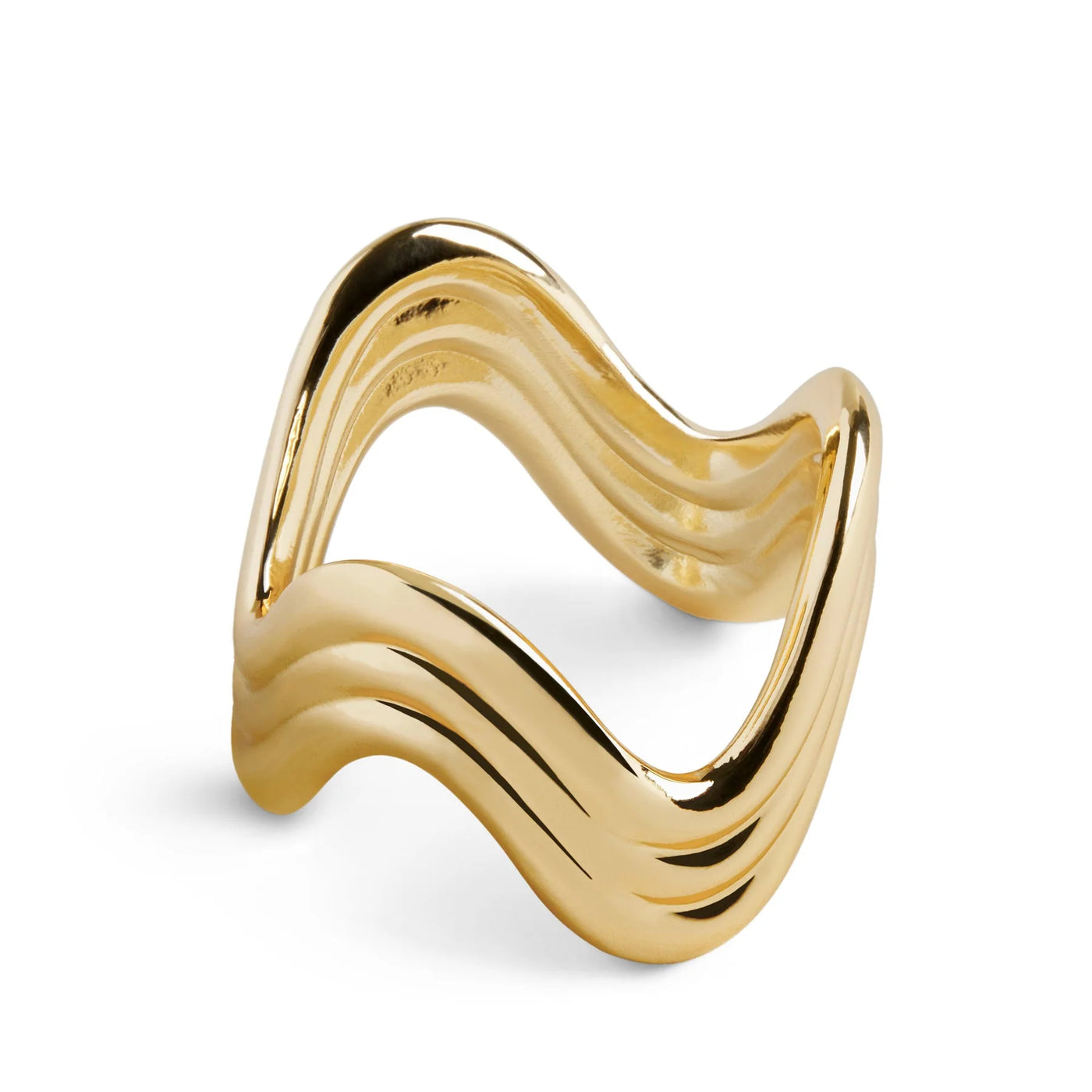 Ripple Napkin Rings (Set of 4) - Gold