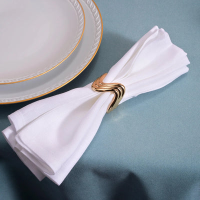 Ripple Napkin Rings (Set of 4) - Gold