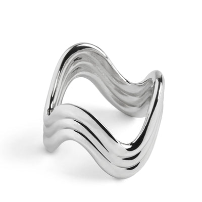 Ripple Napkin Rings (Set of 4) - Platinum