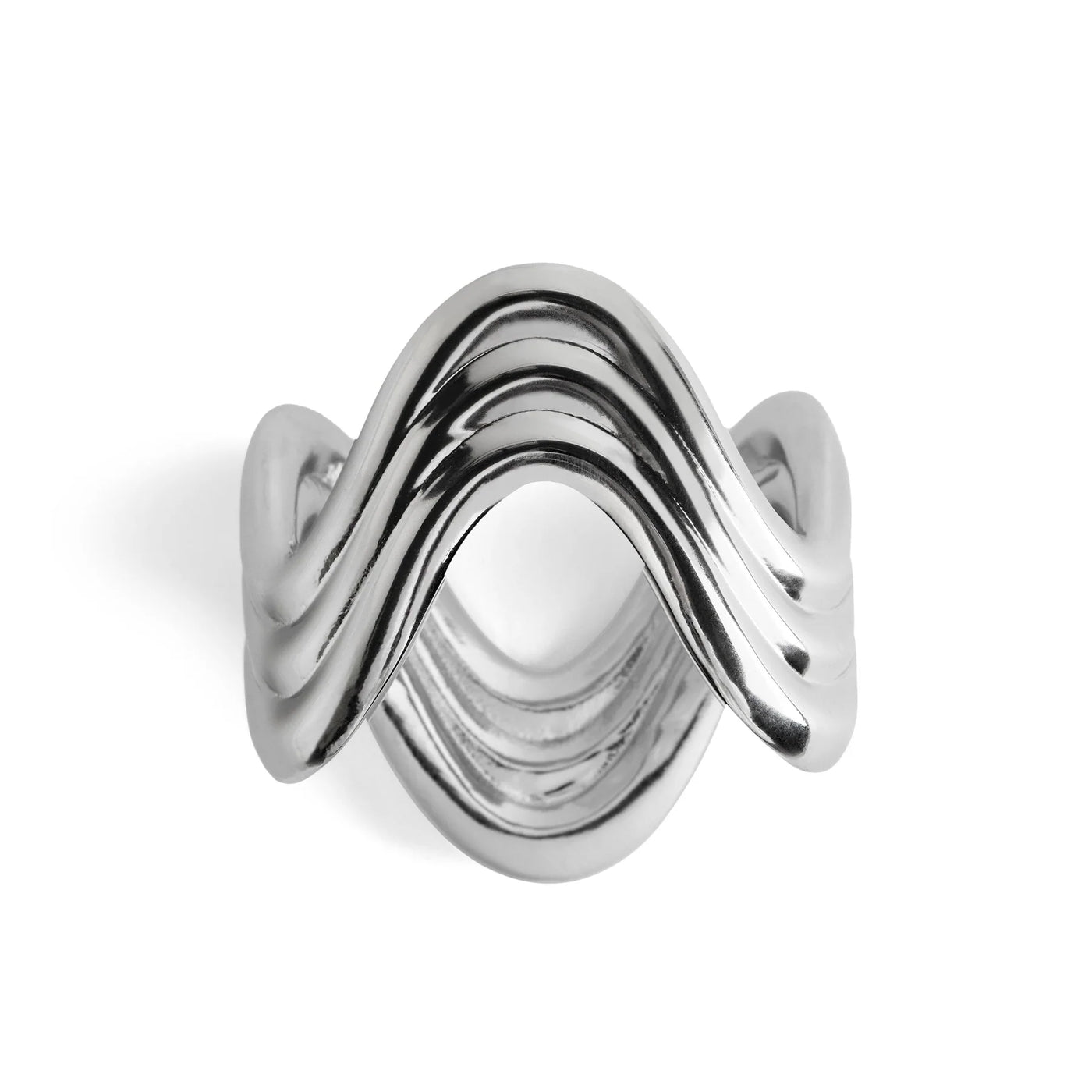 Ripple Napkin Rings (Set of 4) - Platinum