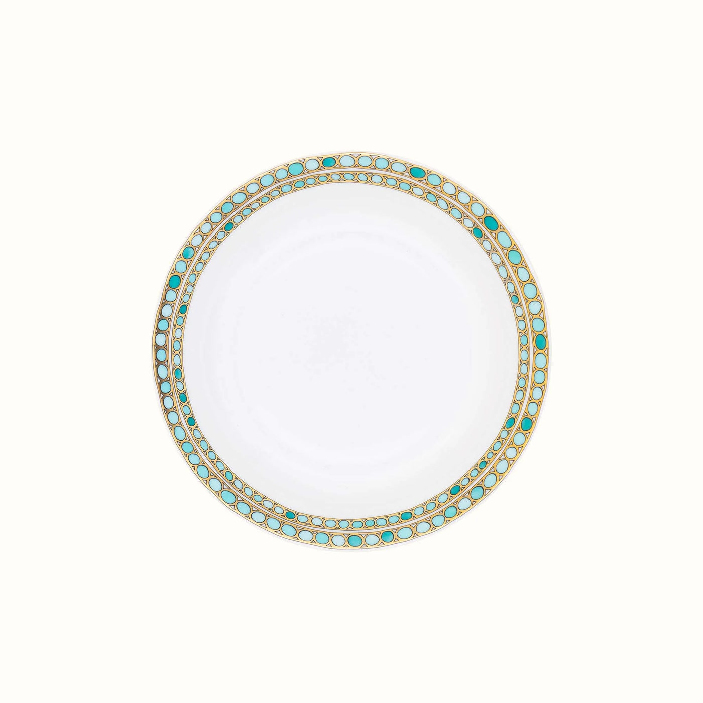 ROBERT HAVILAND & C. PARLON -Turquoise Coup soup plate