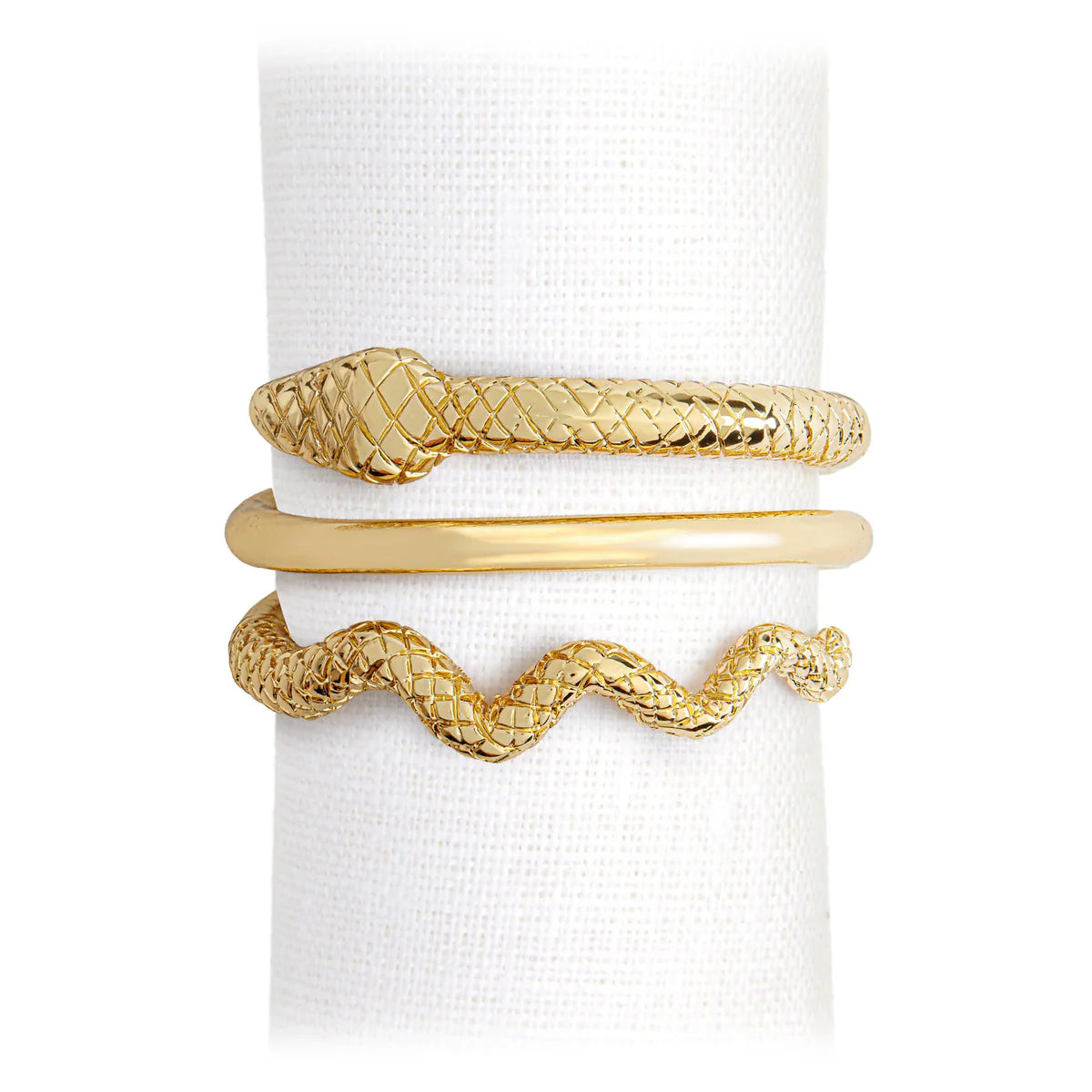 L'Objet - Snake Napkin Rings (Set of 4) - Gold