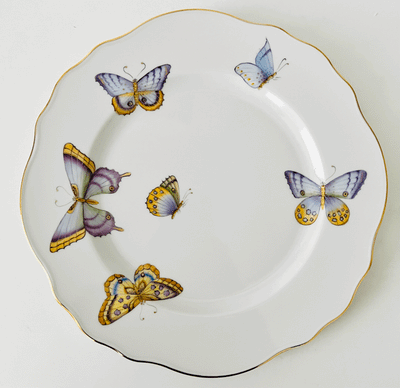 Anna Weatherley Designs - AT7 - Butterflies! Collection Dinner Plate