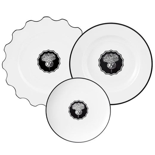 HERBARIAE CHARGER PLATE WHITE