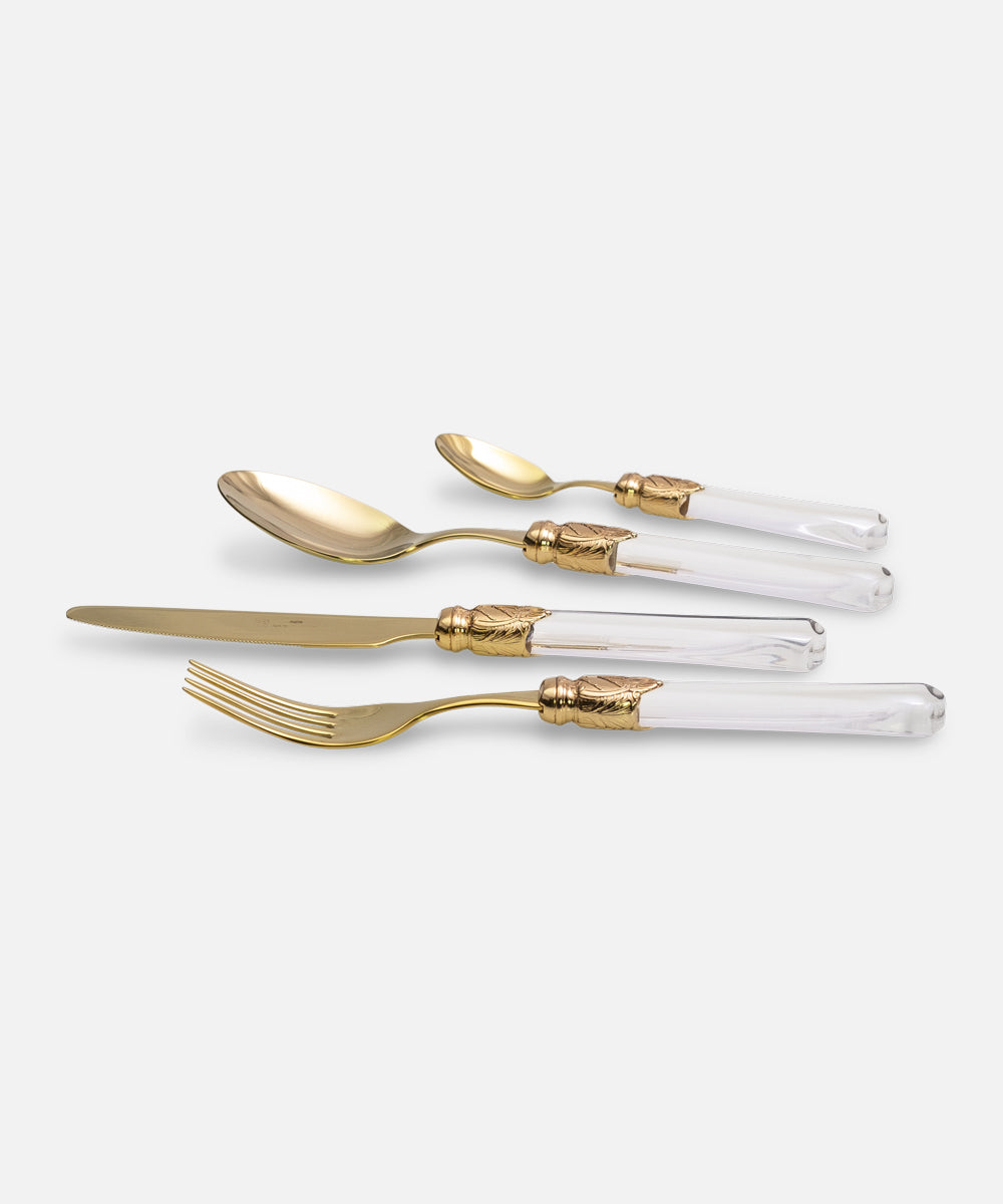 Vittoria Oro Transparent 4 pieces table set