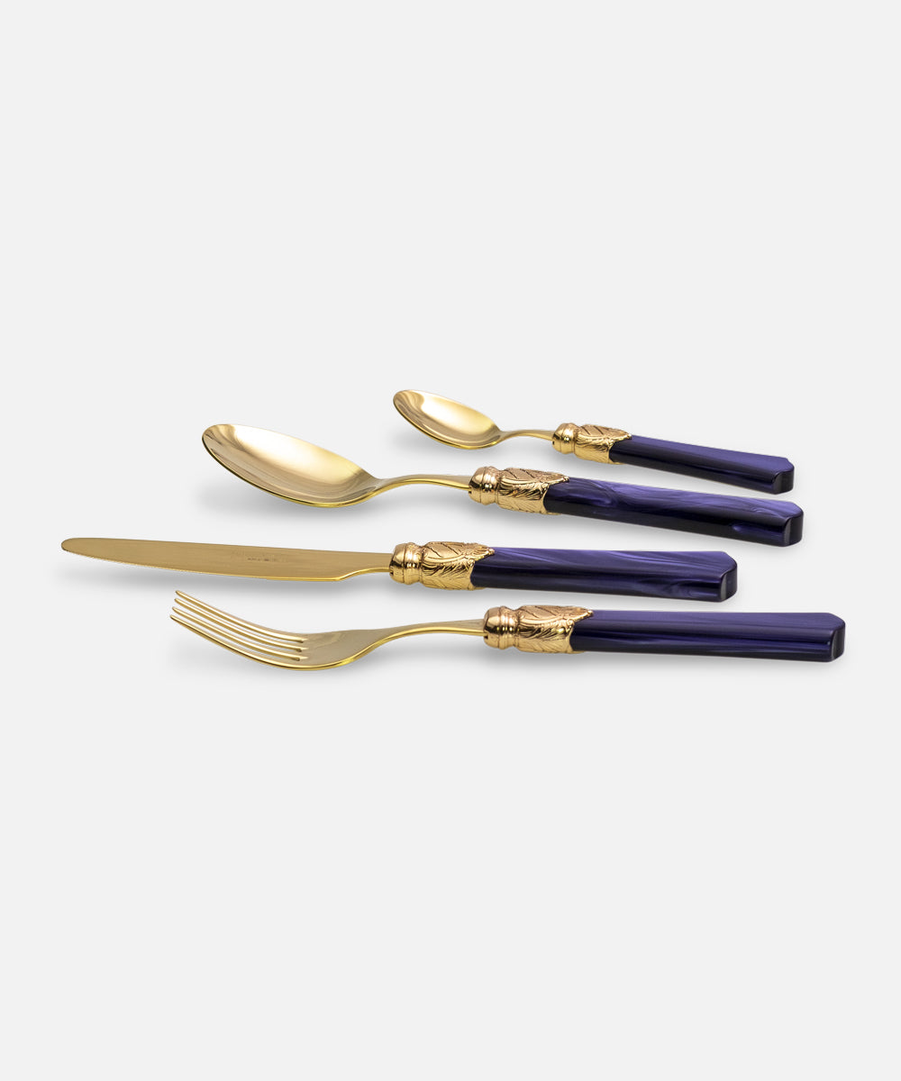 Vittoria Oro Violet 4 pieces table set